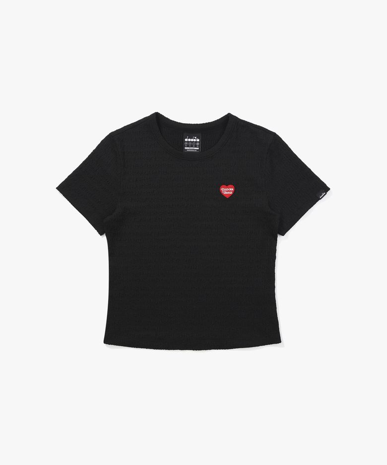 링클 베이직 반팔 티셔츠 BLACK