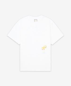 야자수 그래픽 백 로고 반소매 티셔츠 - 화이트 / W251TS04716W