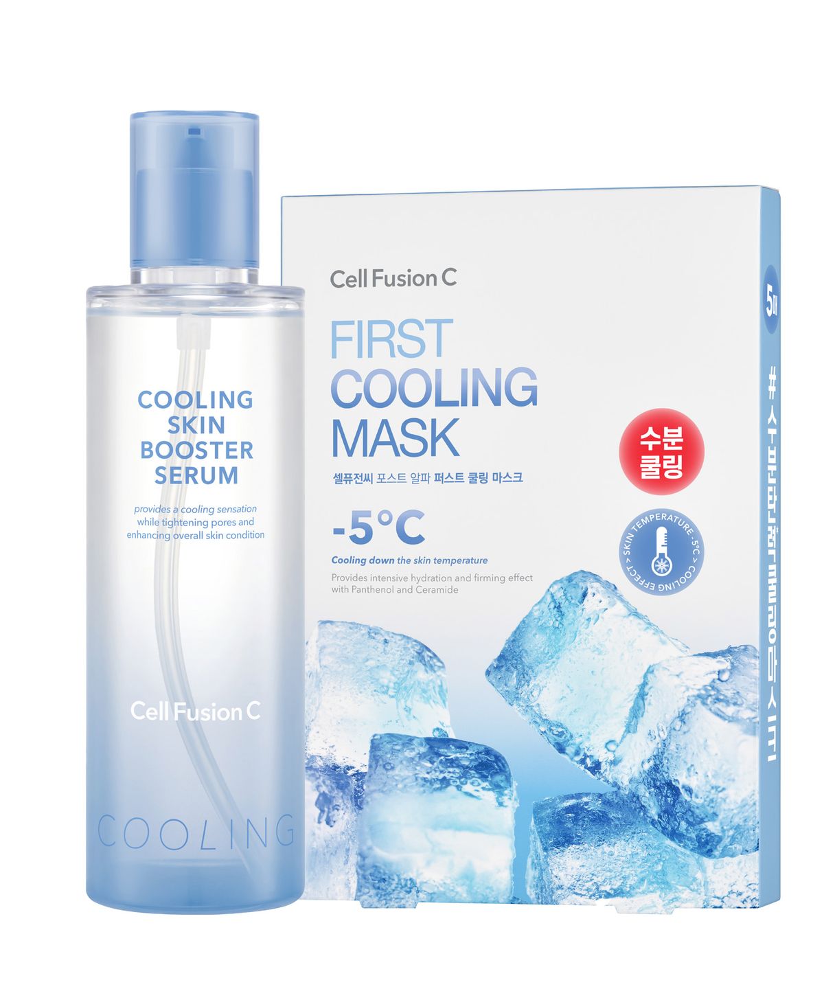 셀퓨전씨(CELL FUSION C) 쿨링 스킨 부스터 세럼 150ml + 쿨링 마스크 5매