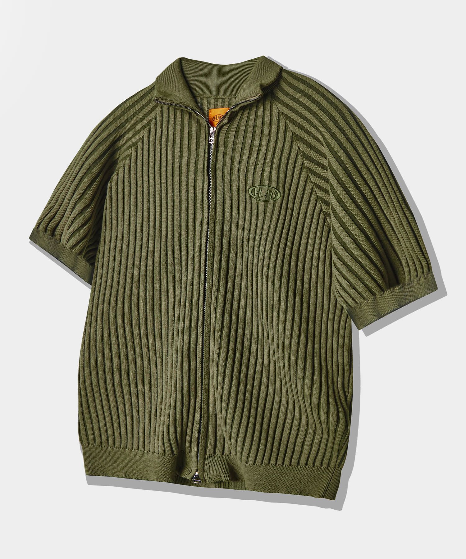 Tシャツ・カットソー DIMITRI BLACK VLAD 2WAY Two-tone short-sleeved zip-up knit c 디미트리블랙 (DIMITRIBLACK)