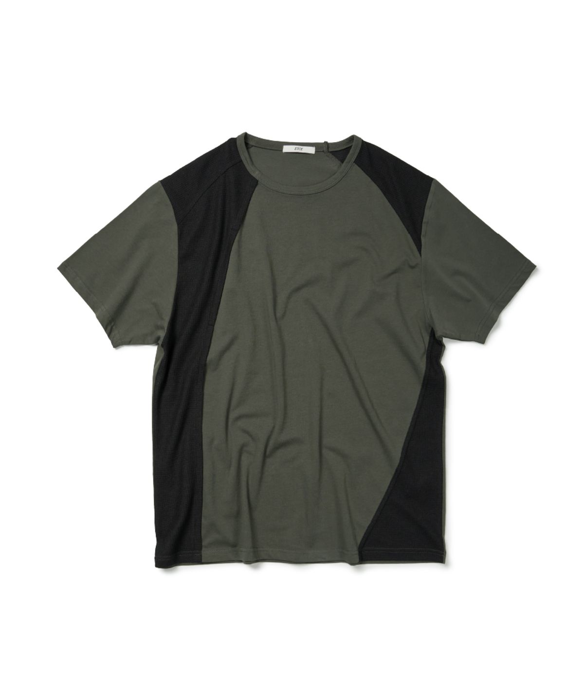 이티씨이(ETCE) MIXED PANEL T-SHIRT (KHAKI)