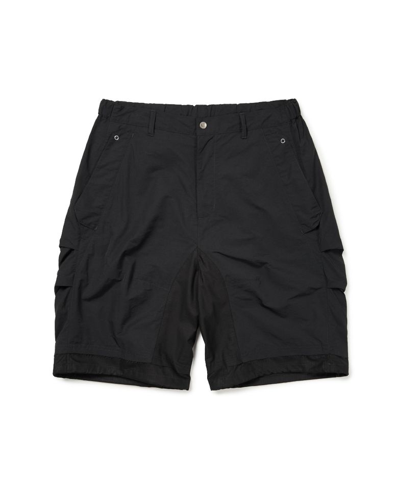 REVERSE TUCK LAYERED SHORTS (BLACK)