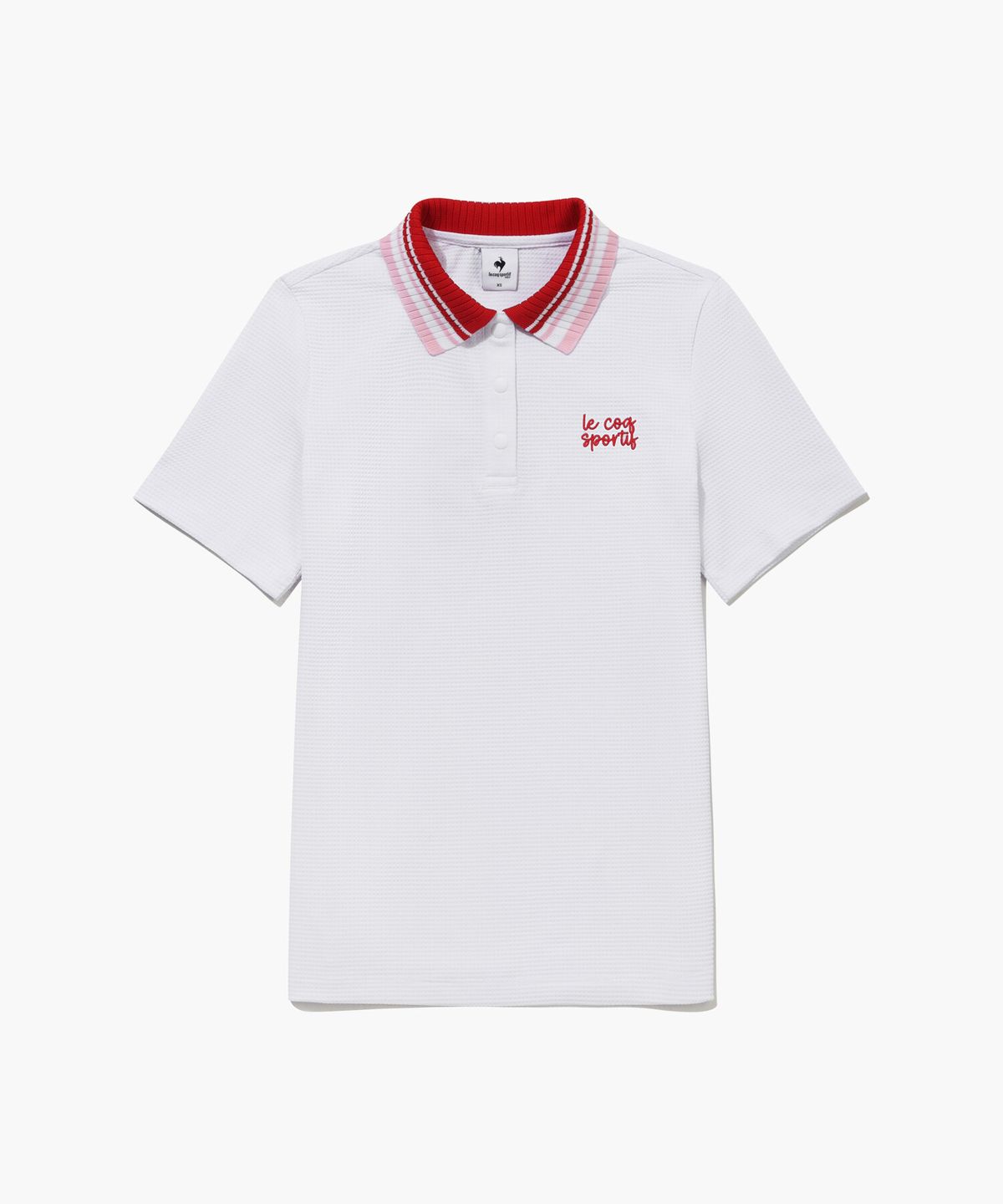 르꼬끄 골프(LECOQ GOLF) 여성 배색 요꼬에리 반팔 티셔츠 (GQ222LTS41)