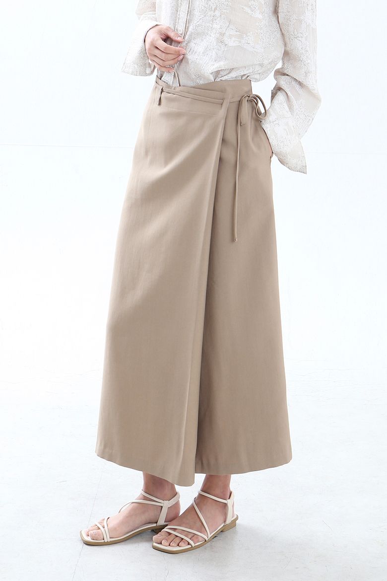 뱀부랩롱스커트_카멜