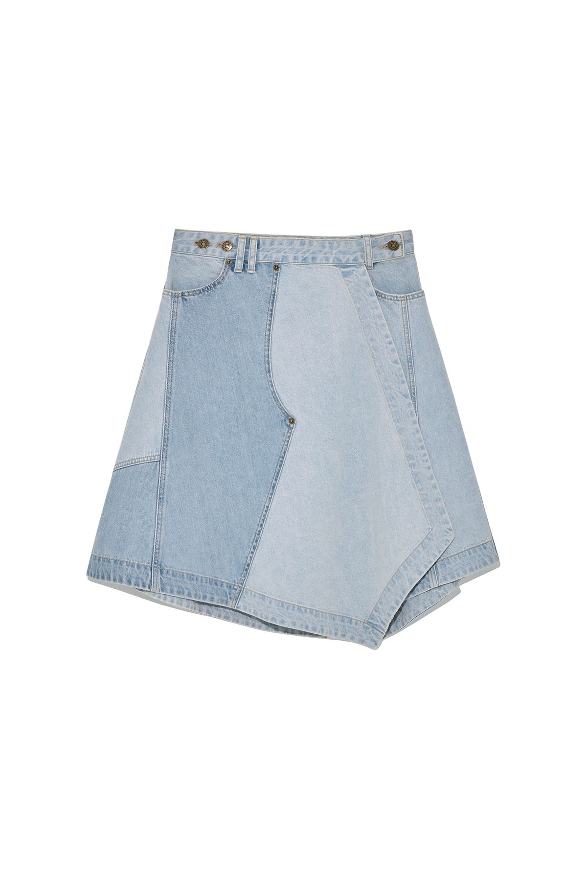 無料配送 ◆ MATIN KIM ◆ DENIM MIXED FLARE SKIRT MUSINSA公式 | MATIN KIM DENIM MIXED FLARE SKIRT IN LIGHT BLUE
