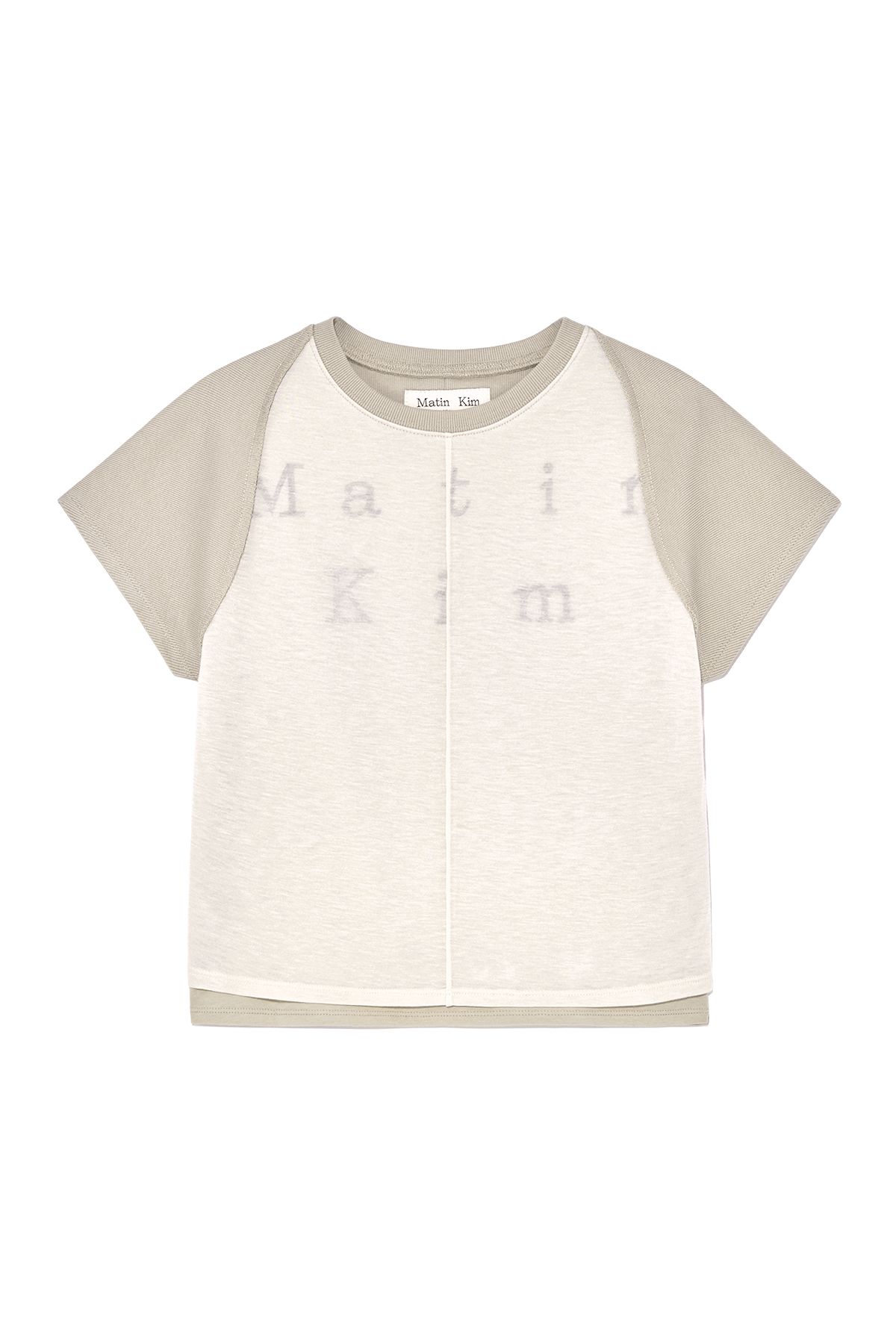 MUSINSA公式 | MATIN KIM PINTUCK LAYERED SLIM CROP TOP IN