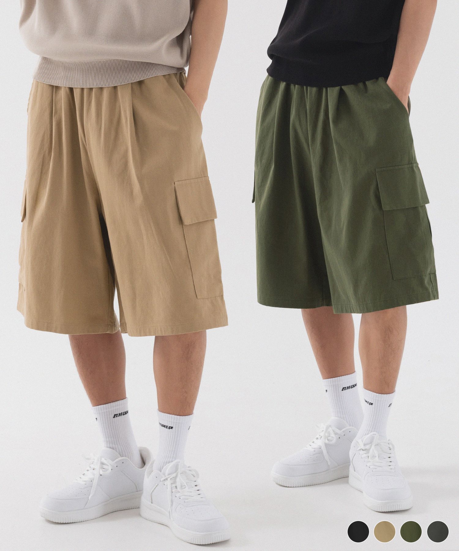 MUSINSA | PIANER [2 PACK] Bio Cotton Cargo Bermuda Pants (4