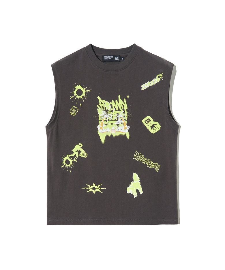 KIDS WASHING SLEEVELESS - CHARCOAL