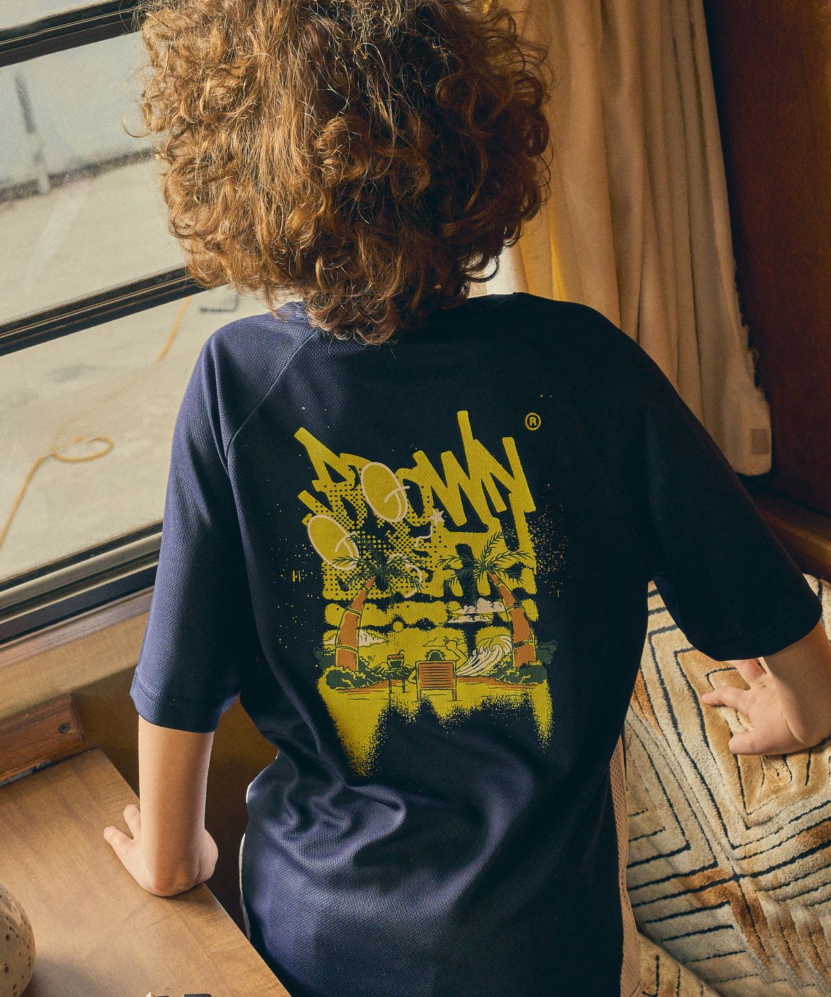 브라운브레스 키즈(BROWNBREATH KIDS) KIDS DONT CARE TAG TEE - NAVY
