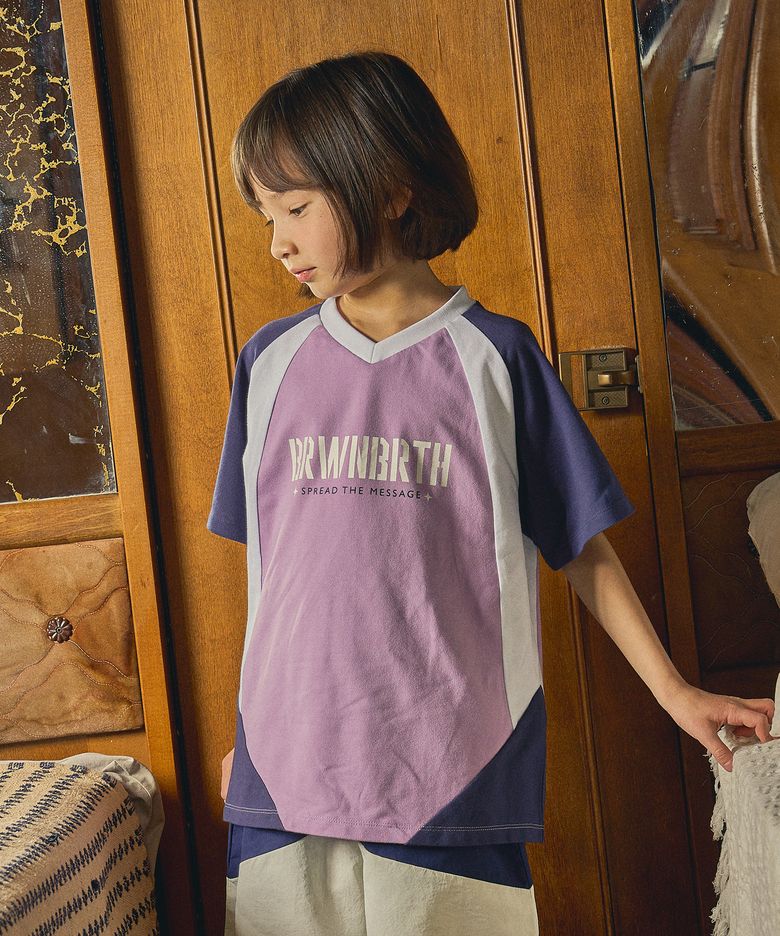 KIDS BB BLOCK TEE - PURPLE