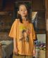 KIDS CATS PIGMENT TEE - ORANGE