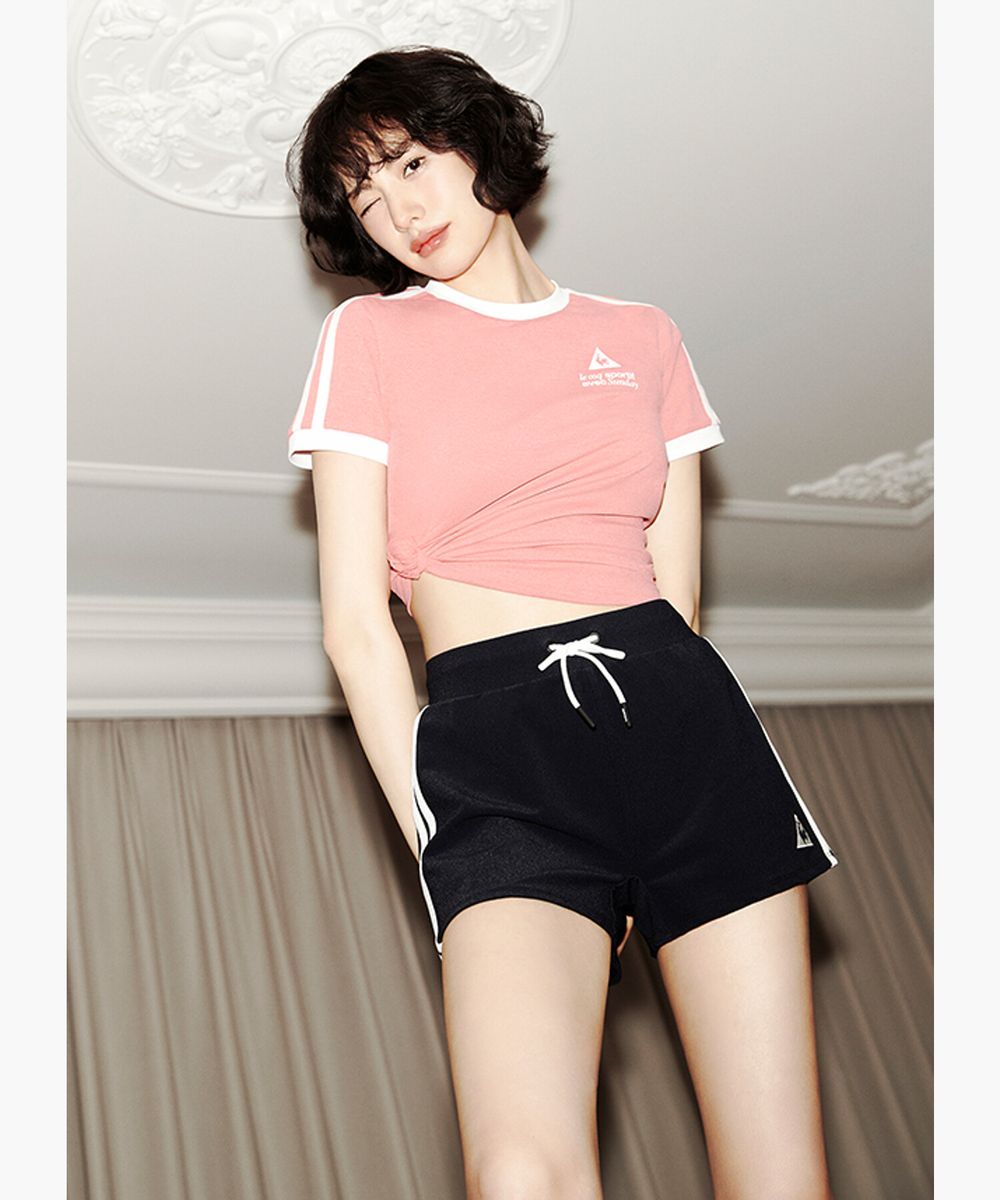 [나나 착용] 여성 워터 스포츠테리 슬림핏 돌핀숏 - 블랙(QQ222SHP66)