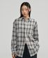 루즈드 체크 셔츠 (그레이)