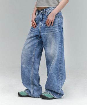 BTB : WAVE WASHING JEANS [BLUE CORE]