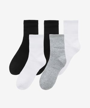 [5PACK] 미들 삭스 5족 패키지 [믹스컬러] LASC0002