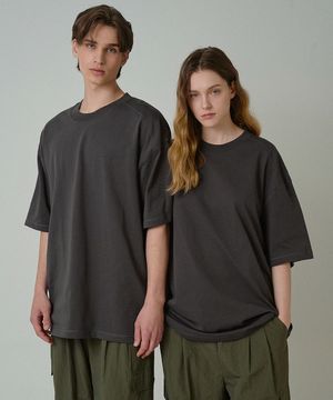 [2PACK] 코튼 절개 오버핏 반팔 티셔츠 3color