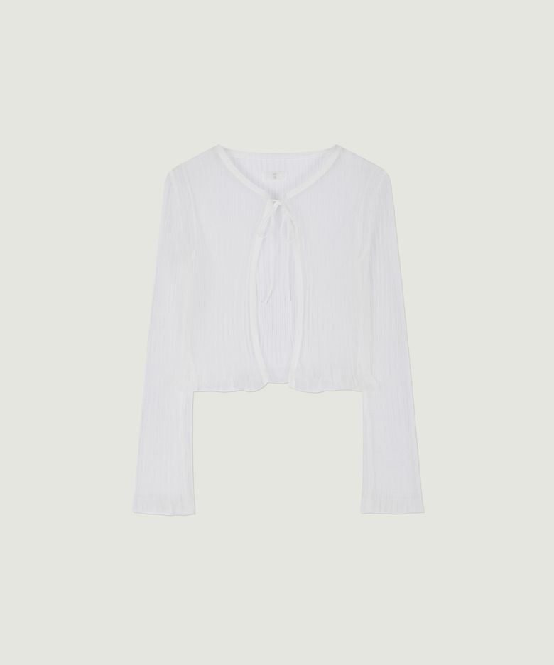 DION SHEER CARDIGAN (WHITE)