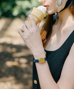 Ciel Leather Bracelet Blue