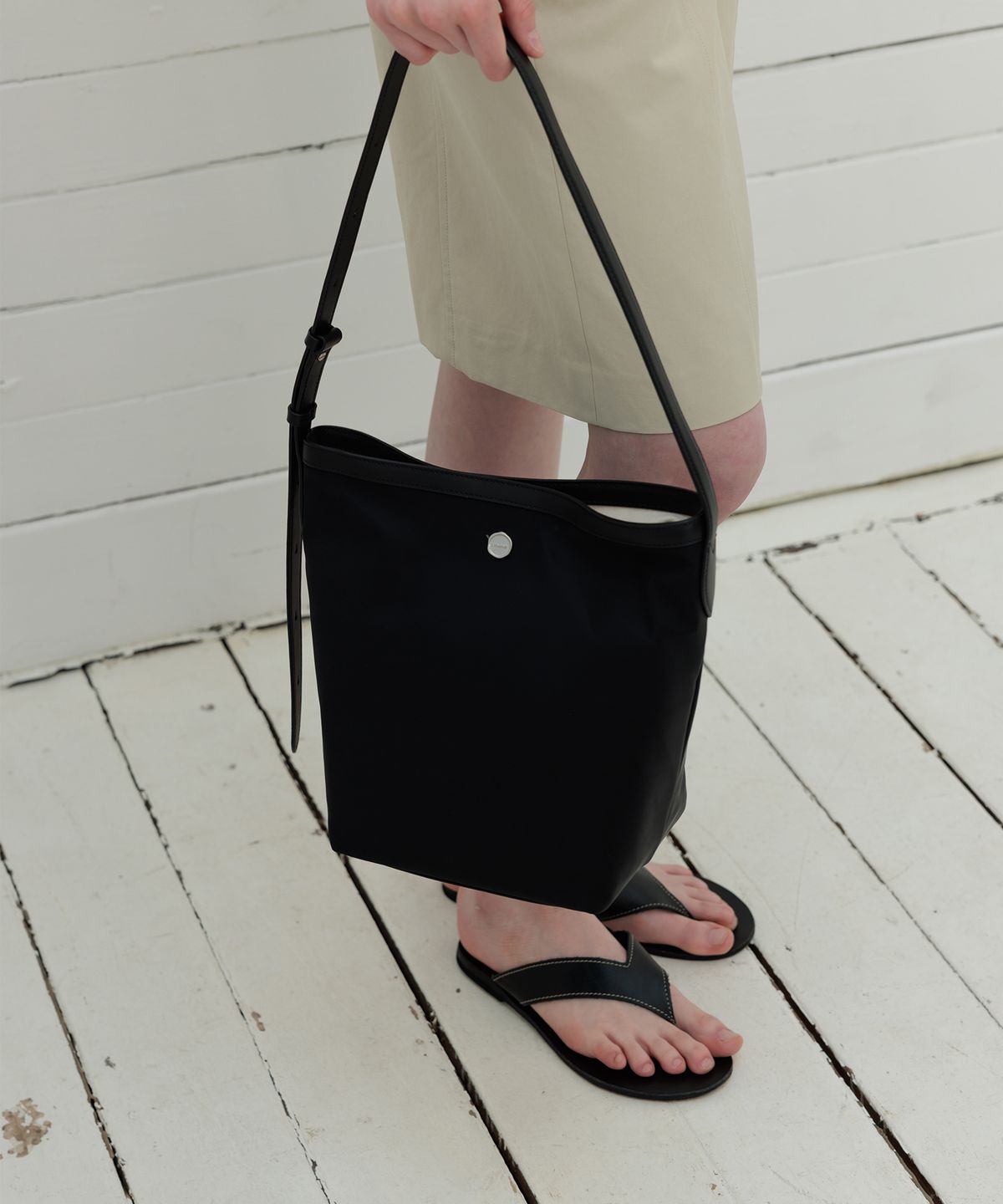르메메(LEMEME) Sac Canele Nylon Black