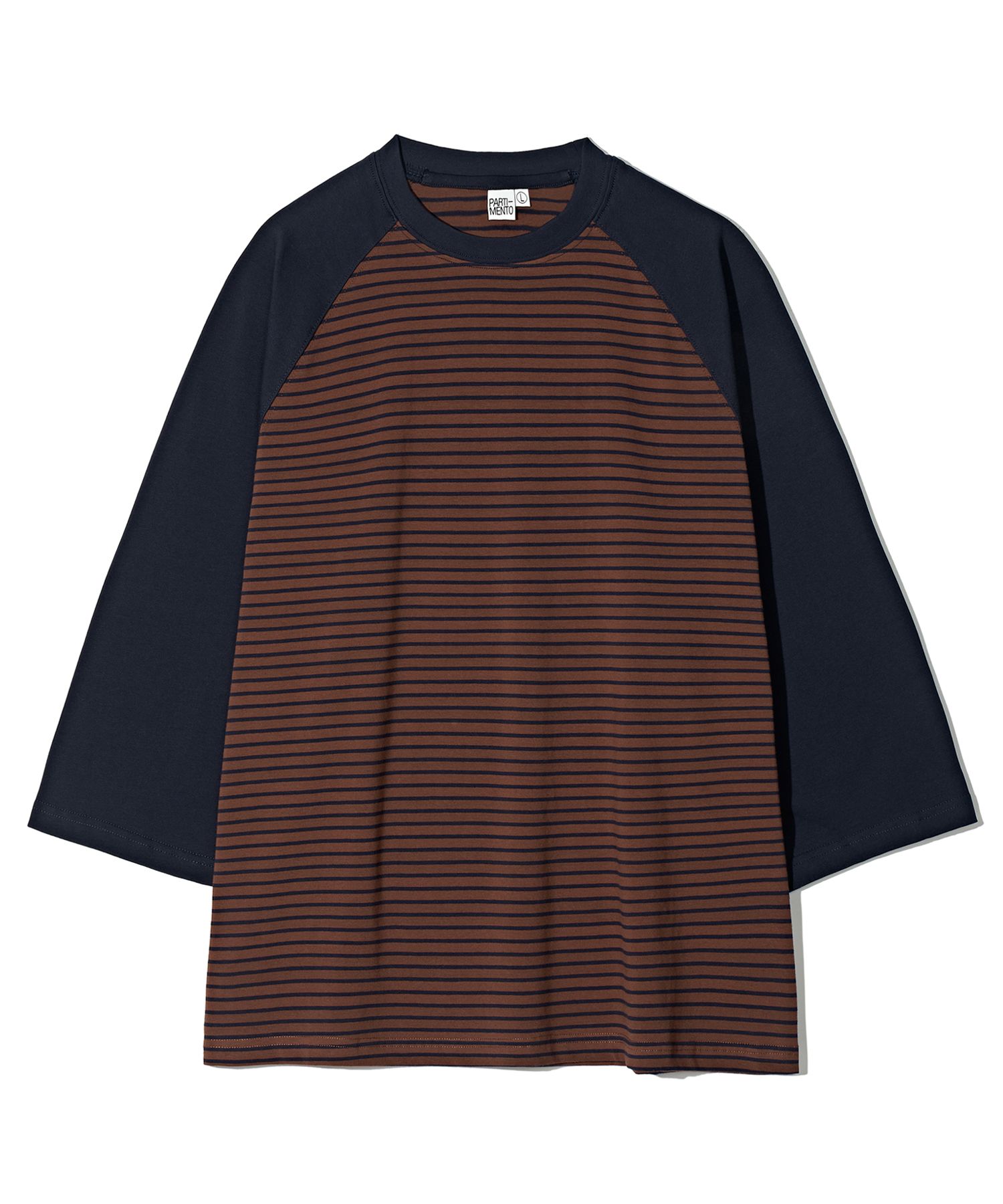 PARTIMENTOのRaglan 7-part tee 全3色 MUSINSA | PARTIMENTO Striped Raglan 7/8 Tee Brown