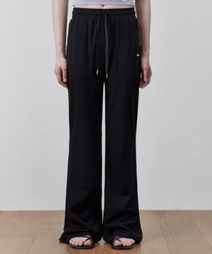 플레어드 와이드 팬츠 블랙