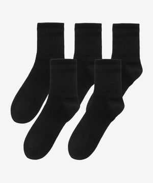 [5PACK] 미들 삭스 5족 패키지 [블랙]LASC0002