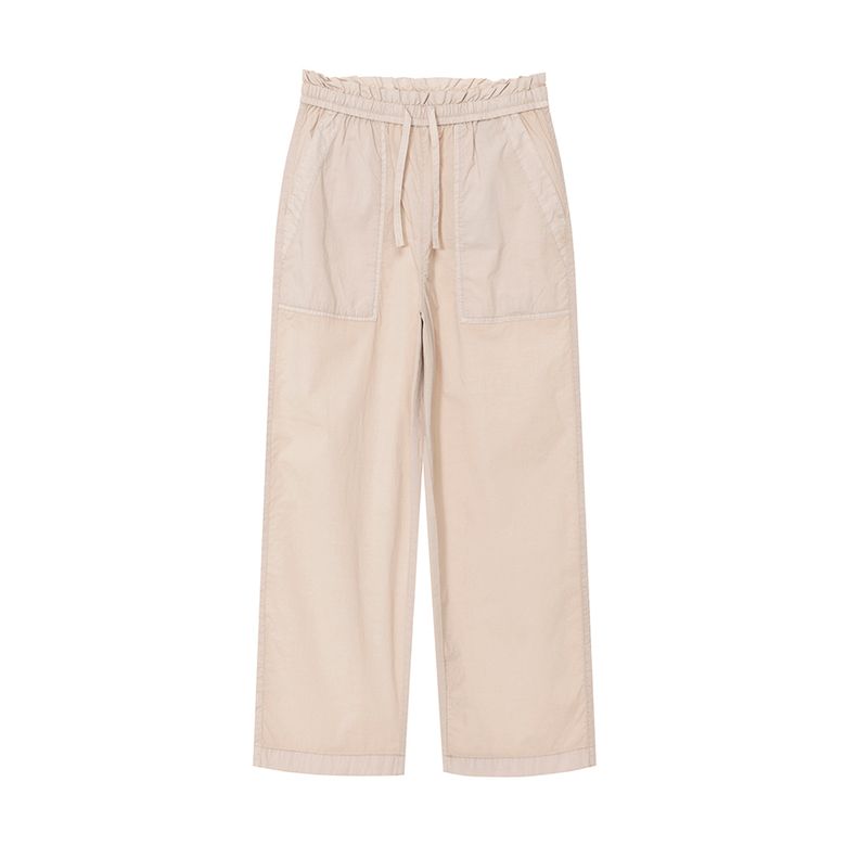 W 가먼트다잉 뱀부 세미루즈 팬츠 Light Beige