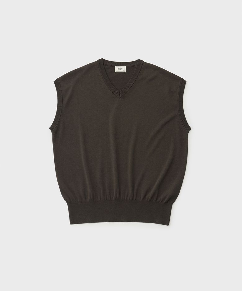Layer Silk Knit Vest (Pewter)