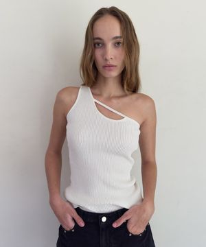 STRAP HOLE SLEEVELESS (white)