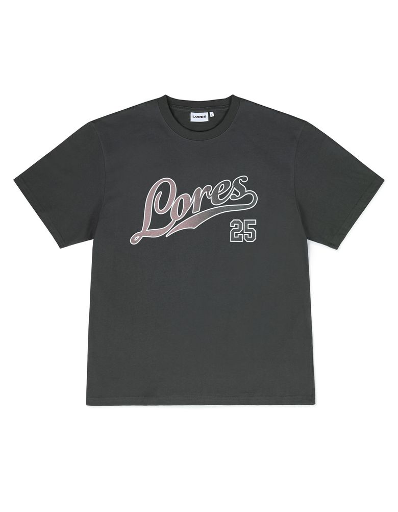 Script Fade Logo S/S Tee - Charcoal