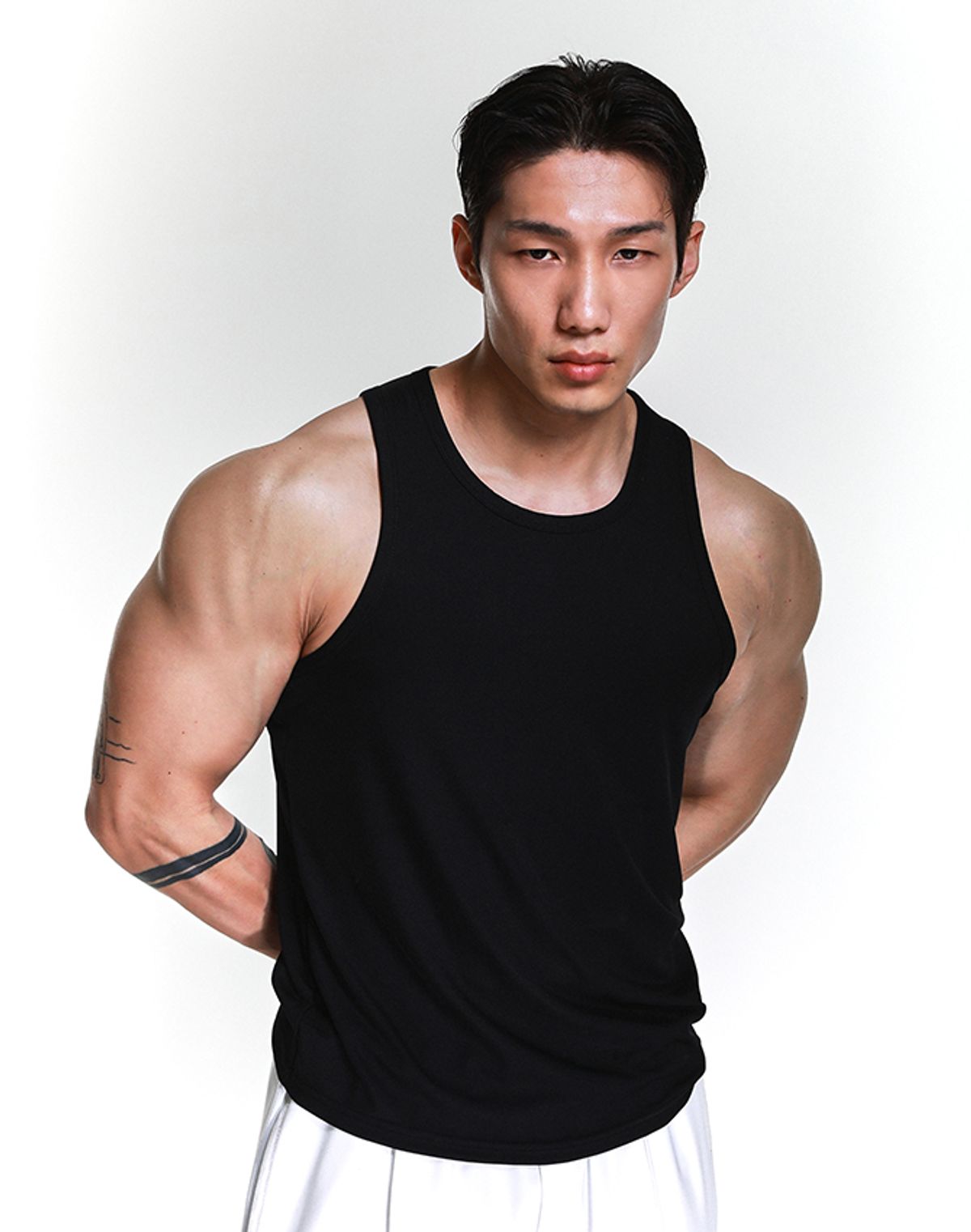 알브이디(RVD) 트래블웨어 소프트터치 골지 스트링어 (멜란지 블랙)