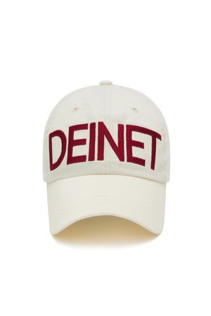 DEINET BIG LOGO CAP IN IVORY