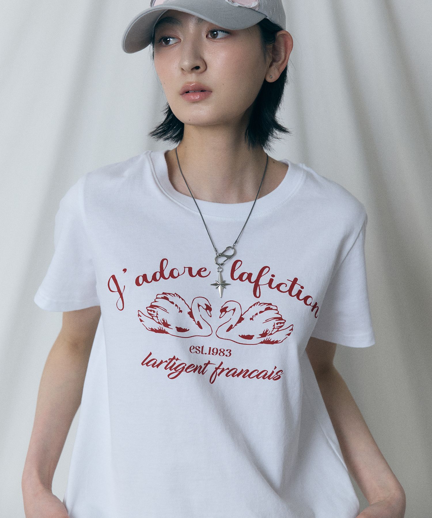 LARTIGENT ♥ L17 SWAN T-SHIRT /追跡付 MUSINSA公式 | LARTIGENT L17 SWAN T-SHIRT(WHITE)