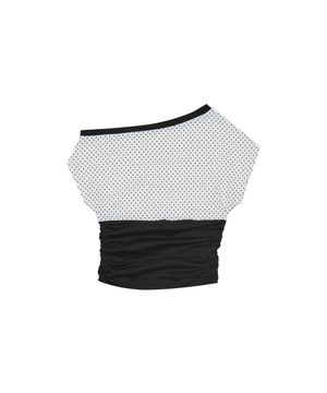 L17 DOT ONE-SHOULDER TOP(WHITE)