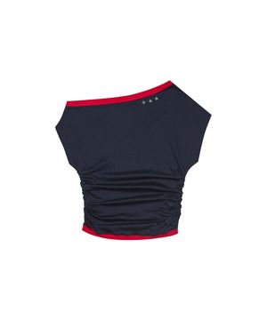 L17 ONE-SHOULDER BOATNECK TOP (3COLOR)