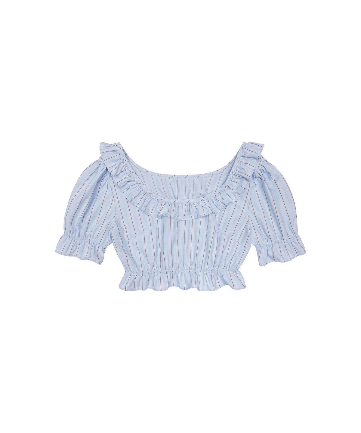 라티젠(LARTIGENT) L17 PUFF CROP BLOUSE(SKY BLUE)