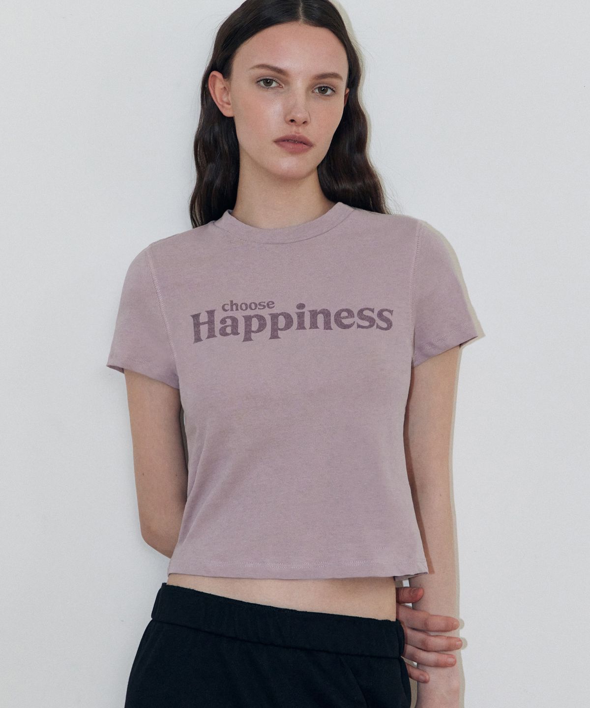 레이디 볼륨(LADY VOLUME) 해피니스 린넨 티셔츠 (PURPLE)