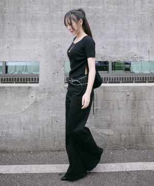 스트레이트 플레어 진 (BLACK)