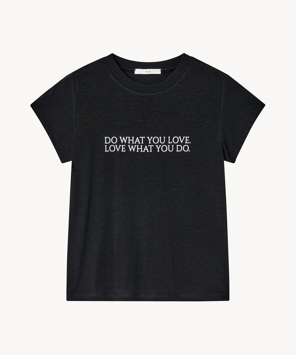 레이디 볼륨(LADY VOLUME) 두 왓 유 러브 티셔츠 (BLACK)