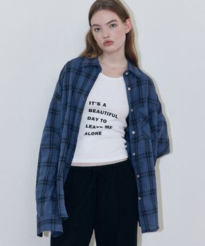 타탄 클래식 셔츠 (BLUE)