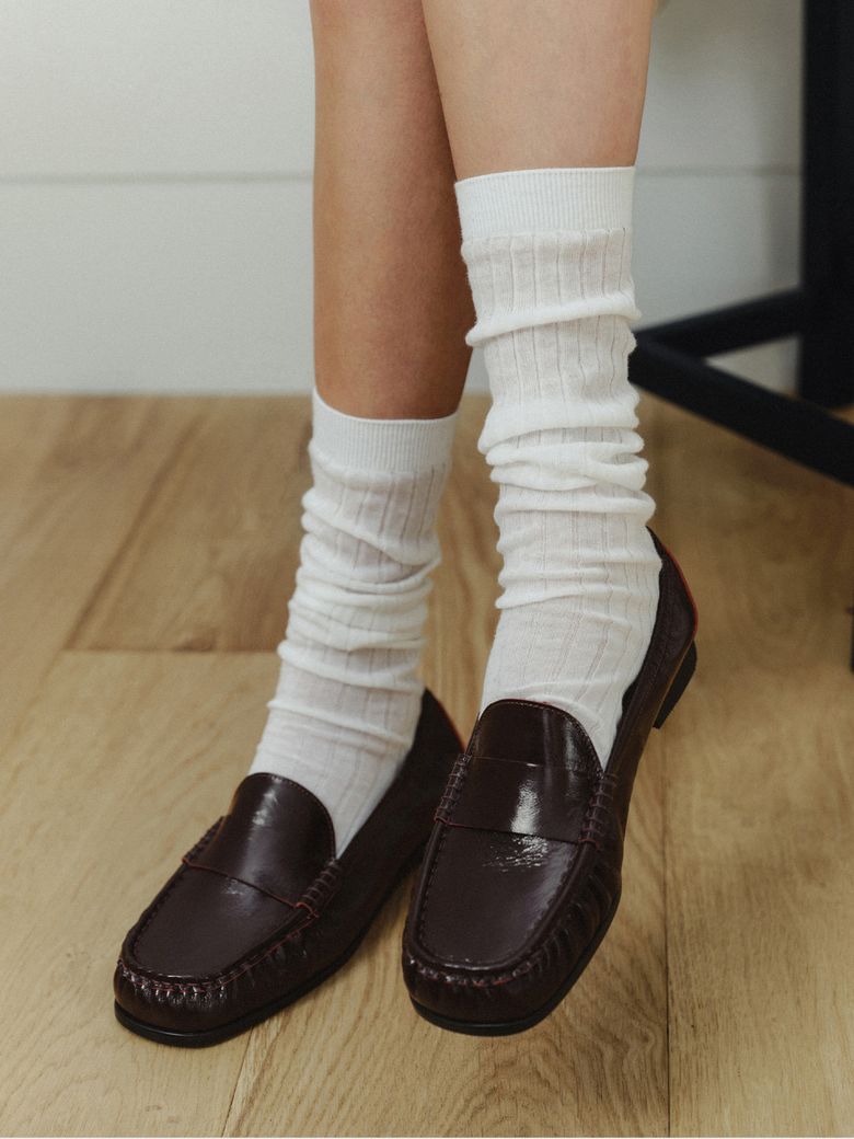 로지 로퍼 [글로시 버건디]