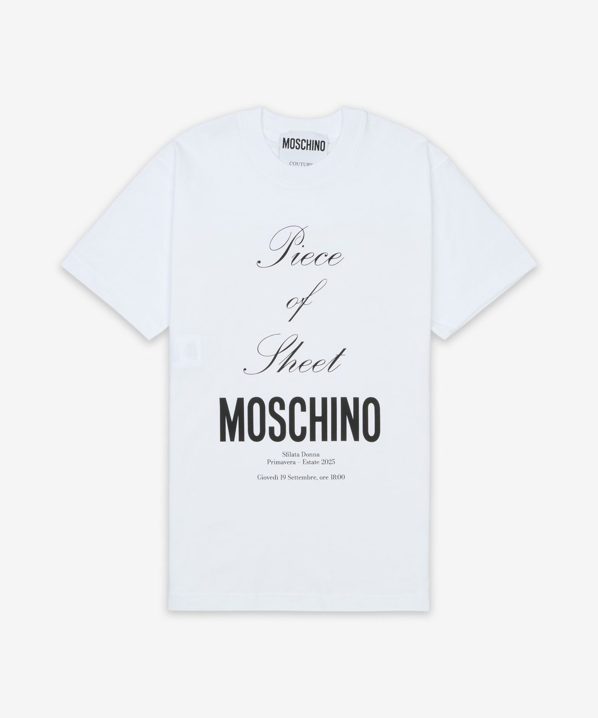 모스키노(MOSCHINO) 피스오브시트 티셔츠 - 화이트 / AEF251DJ071704411001