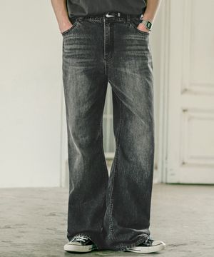 이지 세미플레어 데님팬츠 블랙 MMLP6870