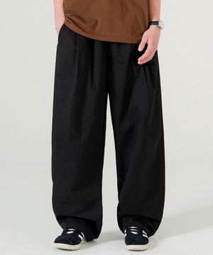 워시드 코튼 벌룬팬츠 블랙 HSLP7796