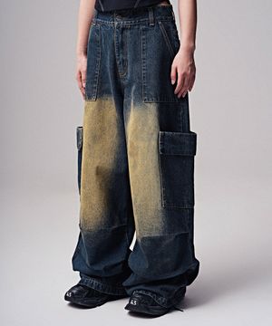 Var Pocket Wide Denim Pants INDIGO