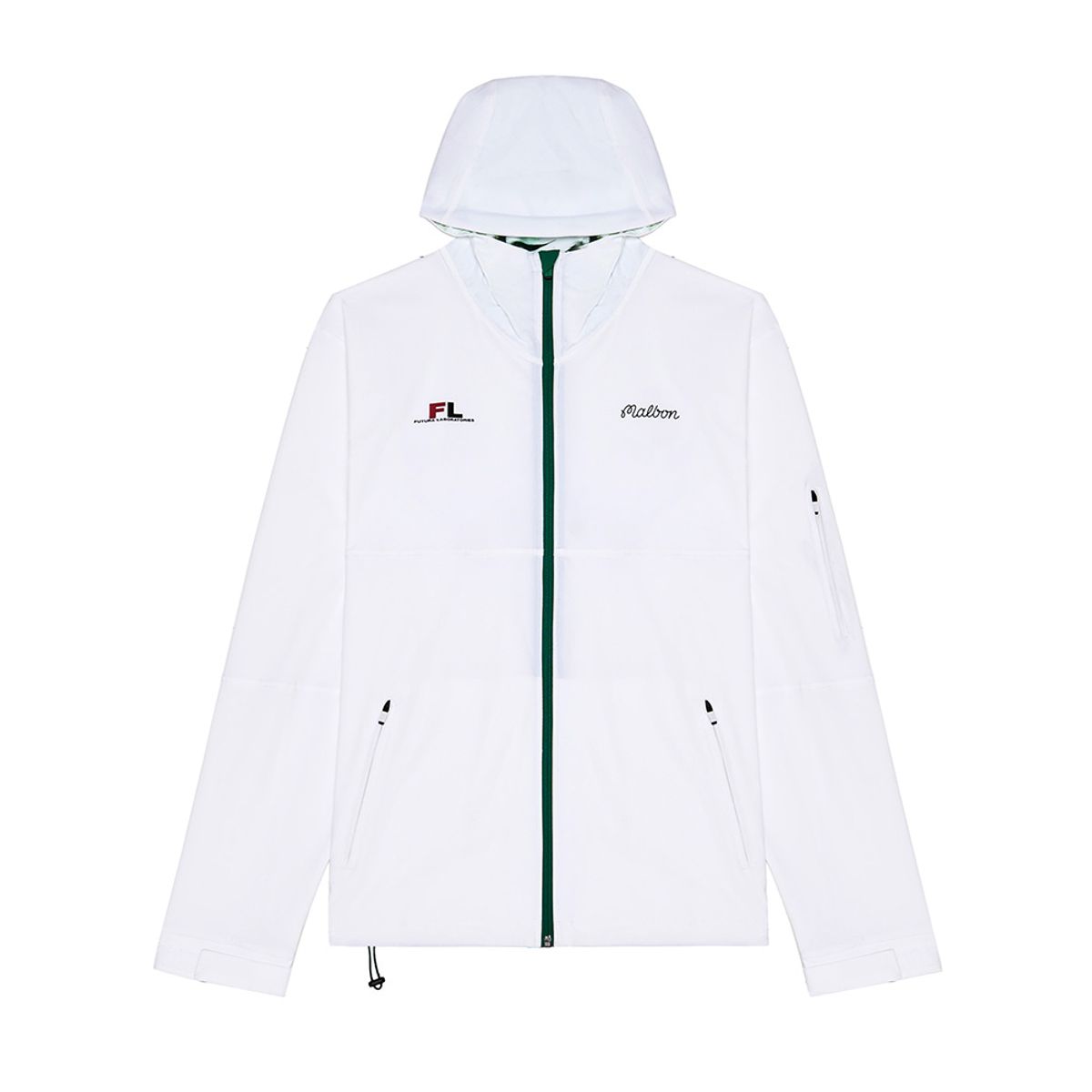 말본 골프(MALBON GOLF) [MALBON X FUTURA] 태그쉘 후드 집업 자켓 WHITE (MAN)