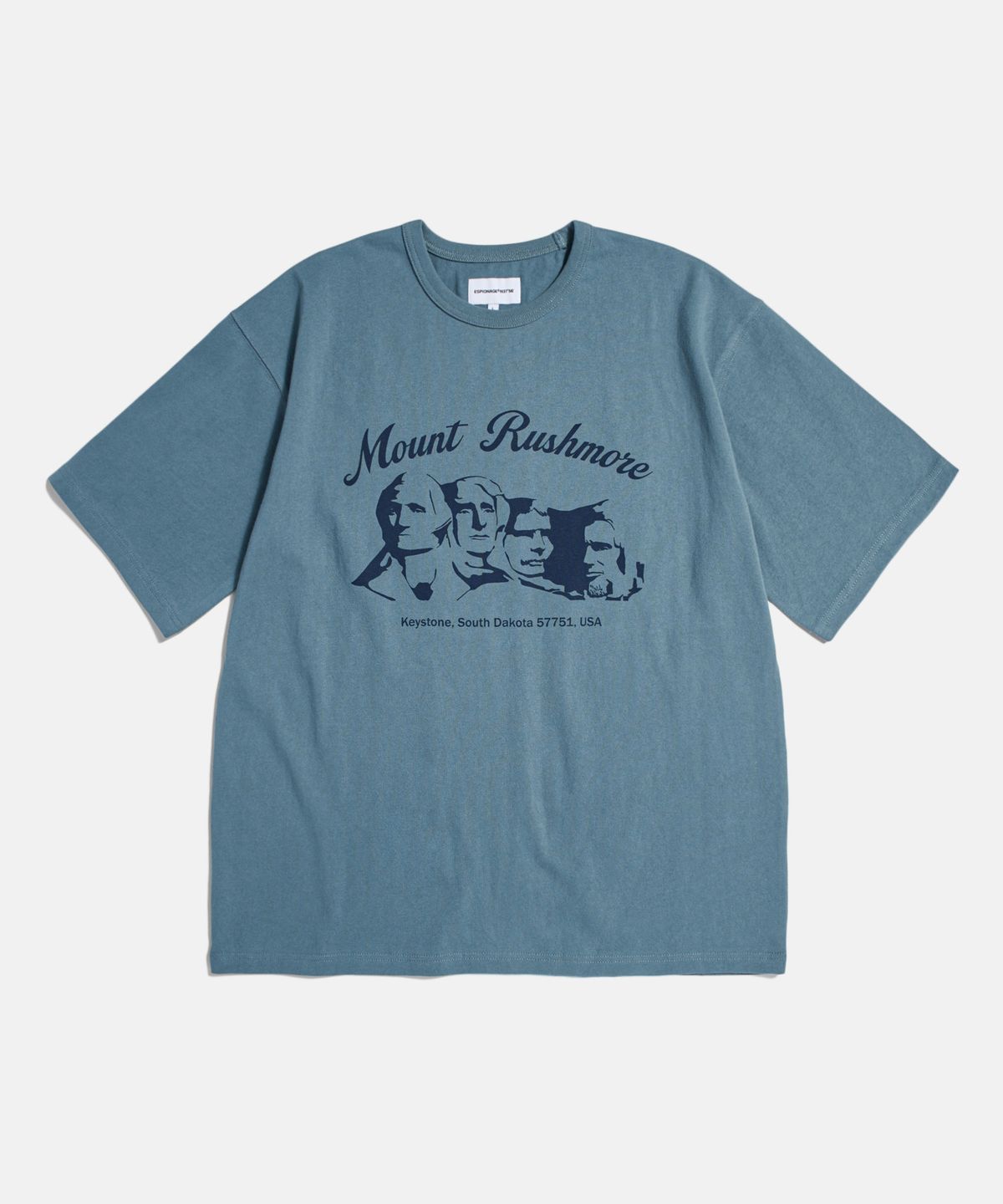 에스피오나지(ESPIONAGE) Mount Rushmore Heavyweight Tee Faded Blue