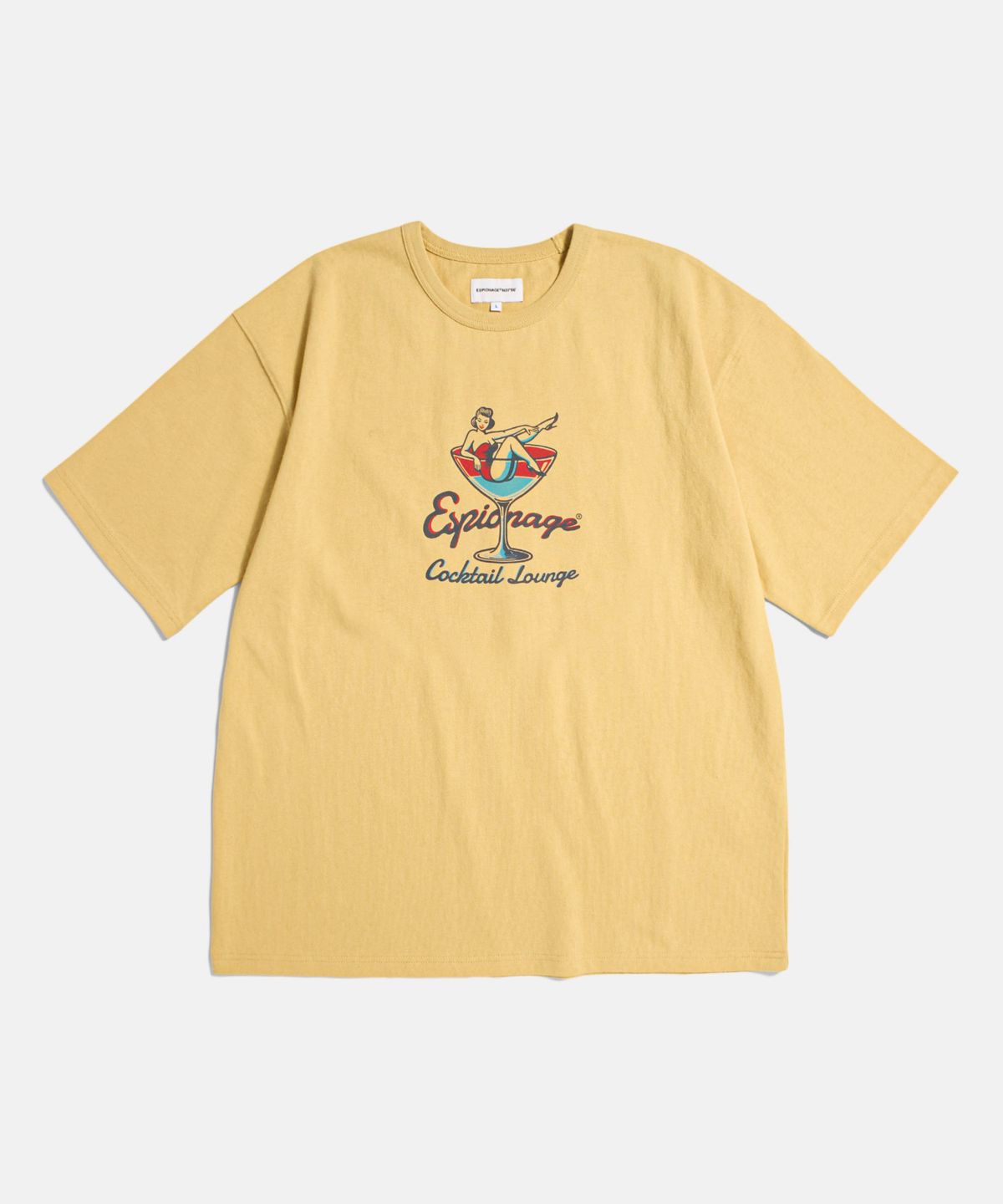 에스피오나지(ESPIONAGE) Cocktail Lounge Heavyweight Tee Vintage Yellow