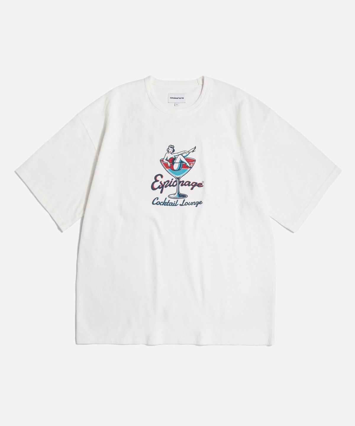 에스피오나지(ESPIONAGE) Cocktail Lounge Heavyweight Tee Off White