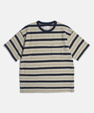 Vintage Border Pocket Tee Navy